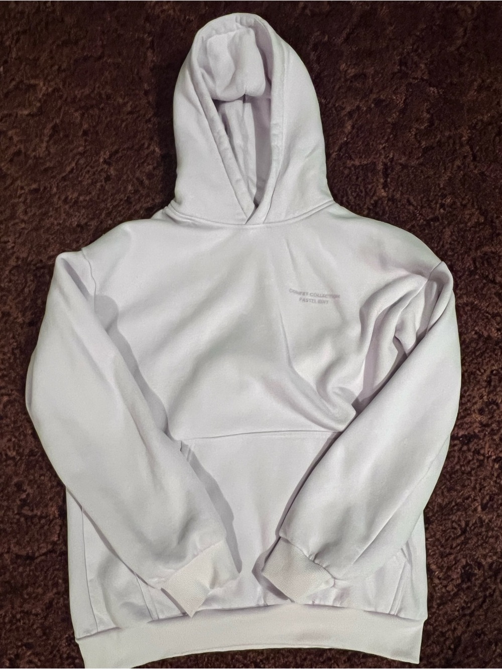 Women's Pastel Pullover Hoodie with Subtle Chest Detail